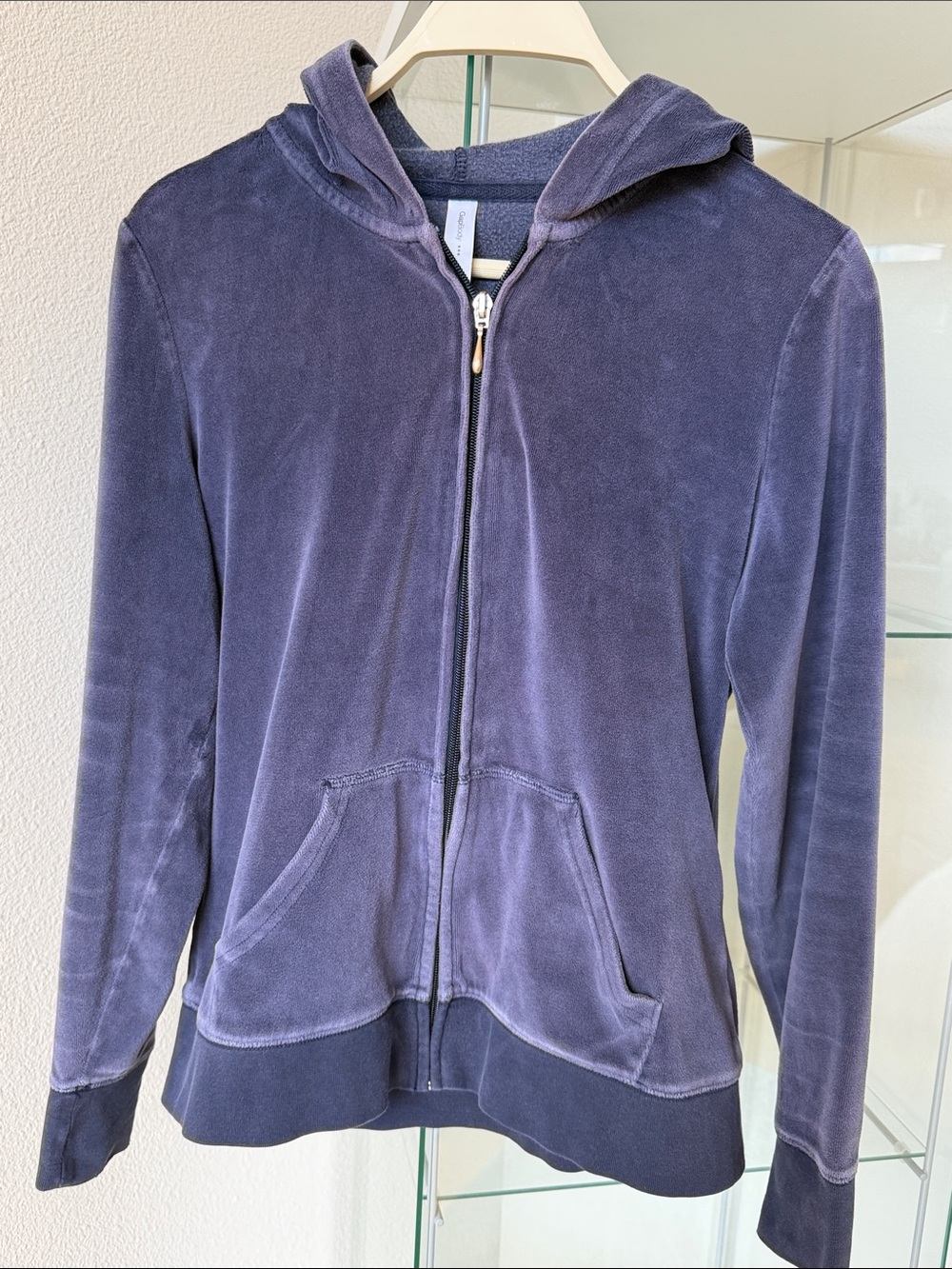 GAP Plush Hooded Zip-Up Jacket - Navy